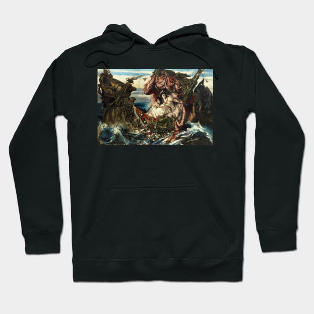 The Shipwreck of Agrippina by Gustav Wertheimer Hoodie by Classic Art Stall